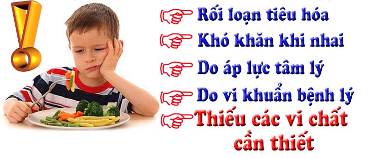 Những nguyên nhân dẫn đến tình trạng biếng ăn ở trẻ