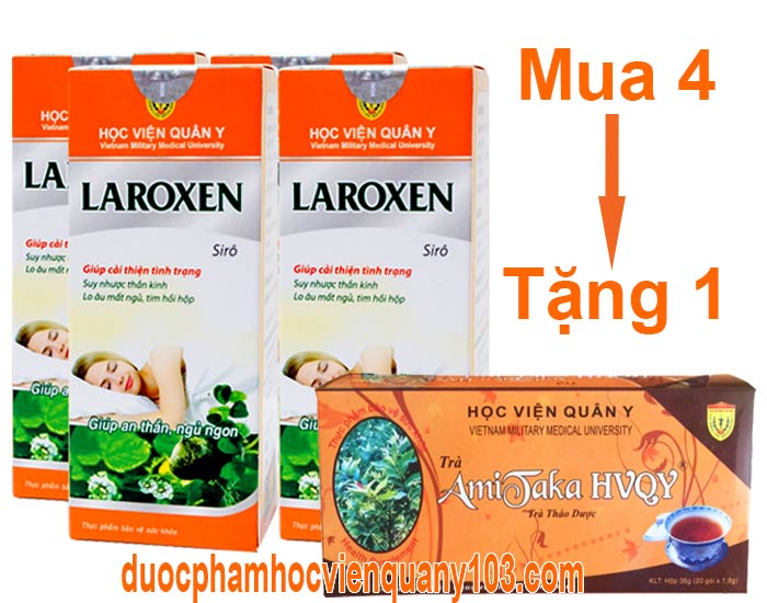 Khuyến mãi chưa từng có khi mua liệu trình 4 hộp Siro Laroxen Học Viện Quân Y