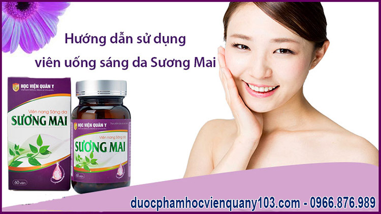 Sử dụng viên uống sáng da sương mai Học Viện Quân Y thường xuyên là bý quyết cho bạn một làn da trắng hồng rạng rỡ