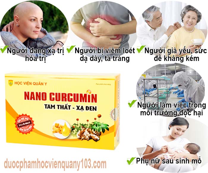 Những đối tượng thích hợp sử dụng Nano Curcumin tam thất xạ đen Học Viện Quân Y