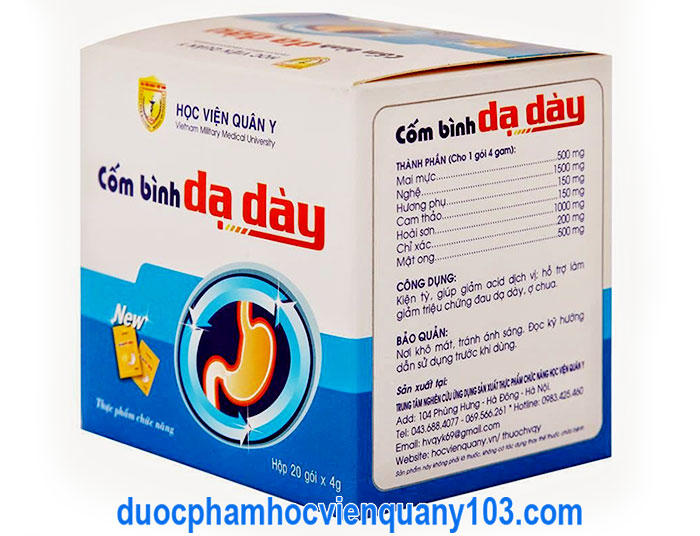 Cốm bình dạ dày Học Viện Quân Y là giải pháp tốt nhất trong hỗ trợ điều trị viêm loét dạ dày tá tràng