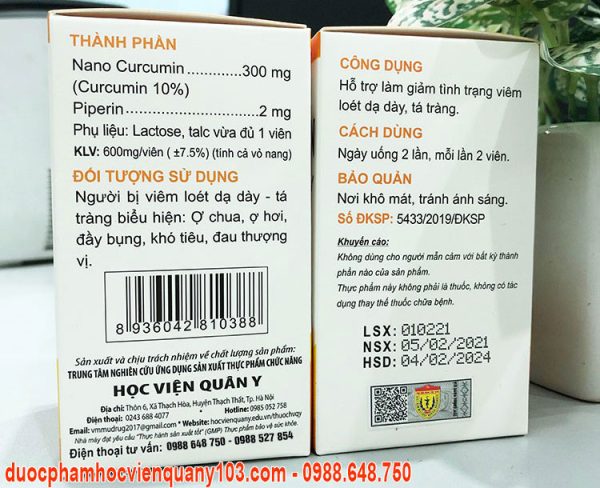 Thong Tin Chi Tiet Ve San Pham Nano Curcumin Hoc Vien Quan Y