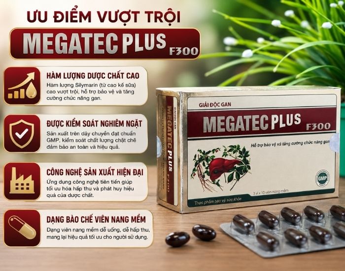 Ưu điểm Vượt Trội Của Viên Giải độc Gan Megatec Plus F300