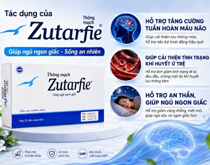 Những Tác Dụng Chính Của Thông Mạch Zutarfie