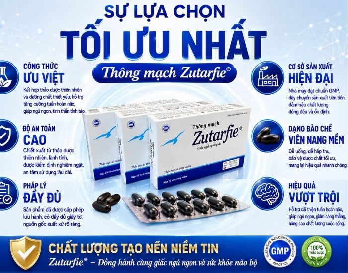 Thông mạch zutarfie đồng hành cùng giấc ngủ ngon và sức khỏe não bộ