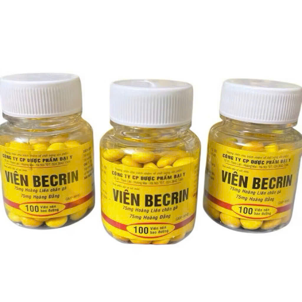 Viên Uống Berberin Bao Đường Đại Uy Lọ 100 Viên Viên Uống Berberin Bao Đường Đại Uy Lọ 100 Viên